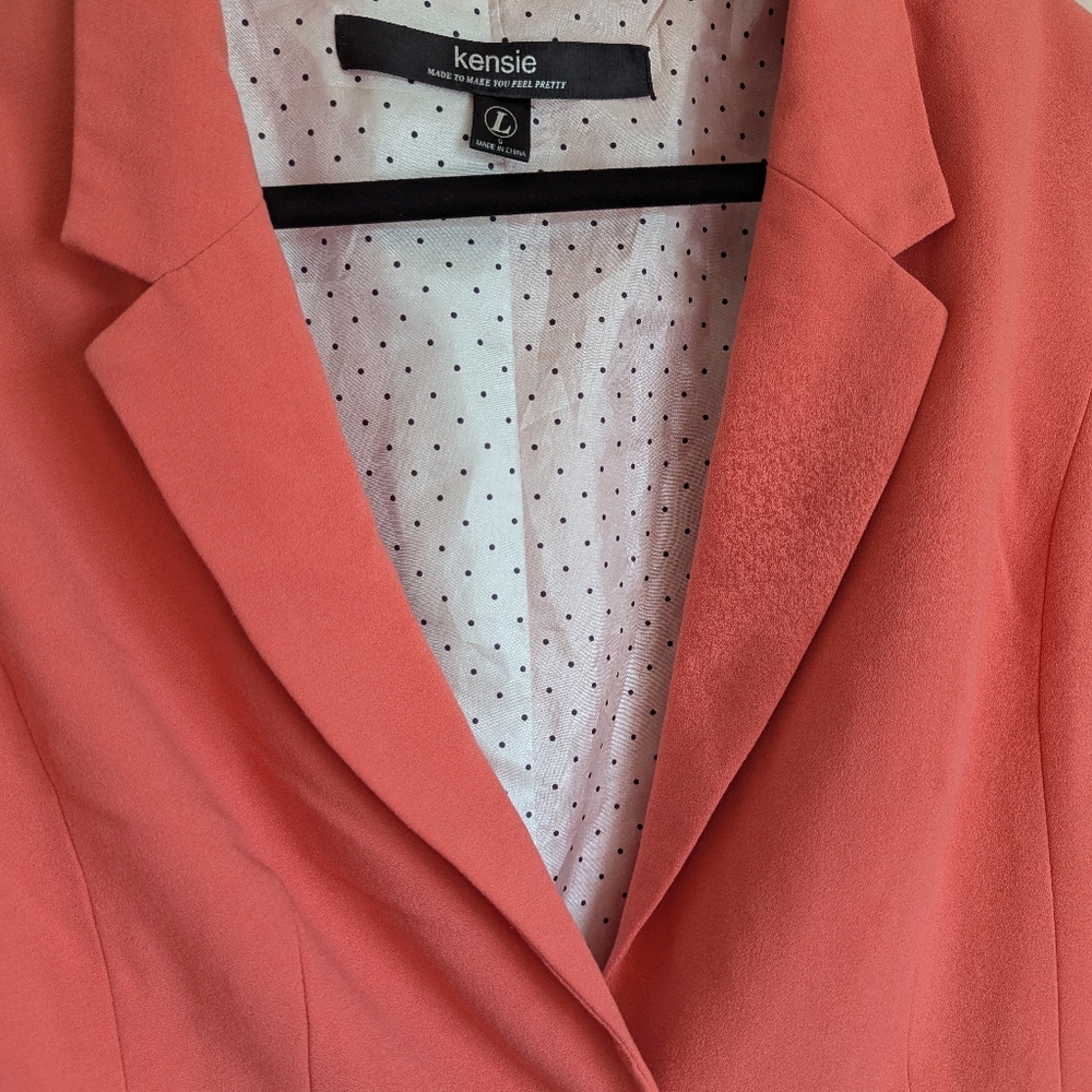 NWOT Kensie Coral Blazer Size L - Picture 3 of 4